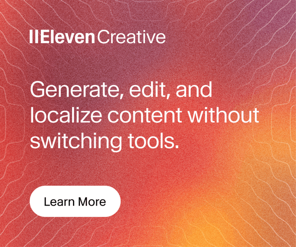 ElevenLabs - Generate, edit, and localize content without switching tools