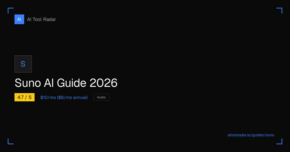 Suno AI Guide 2026 | AI Tool Radar