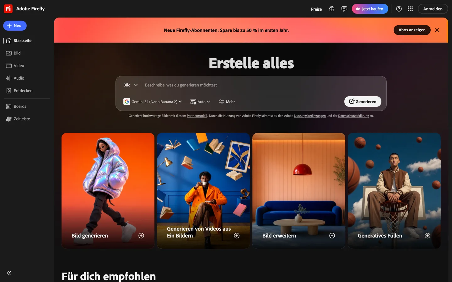 Adobe Firefly 2026: Pricing, Commercial Use & Is It Safe? homepage as of August 2026