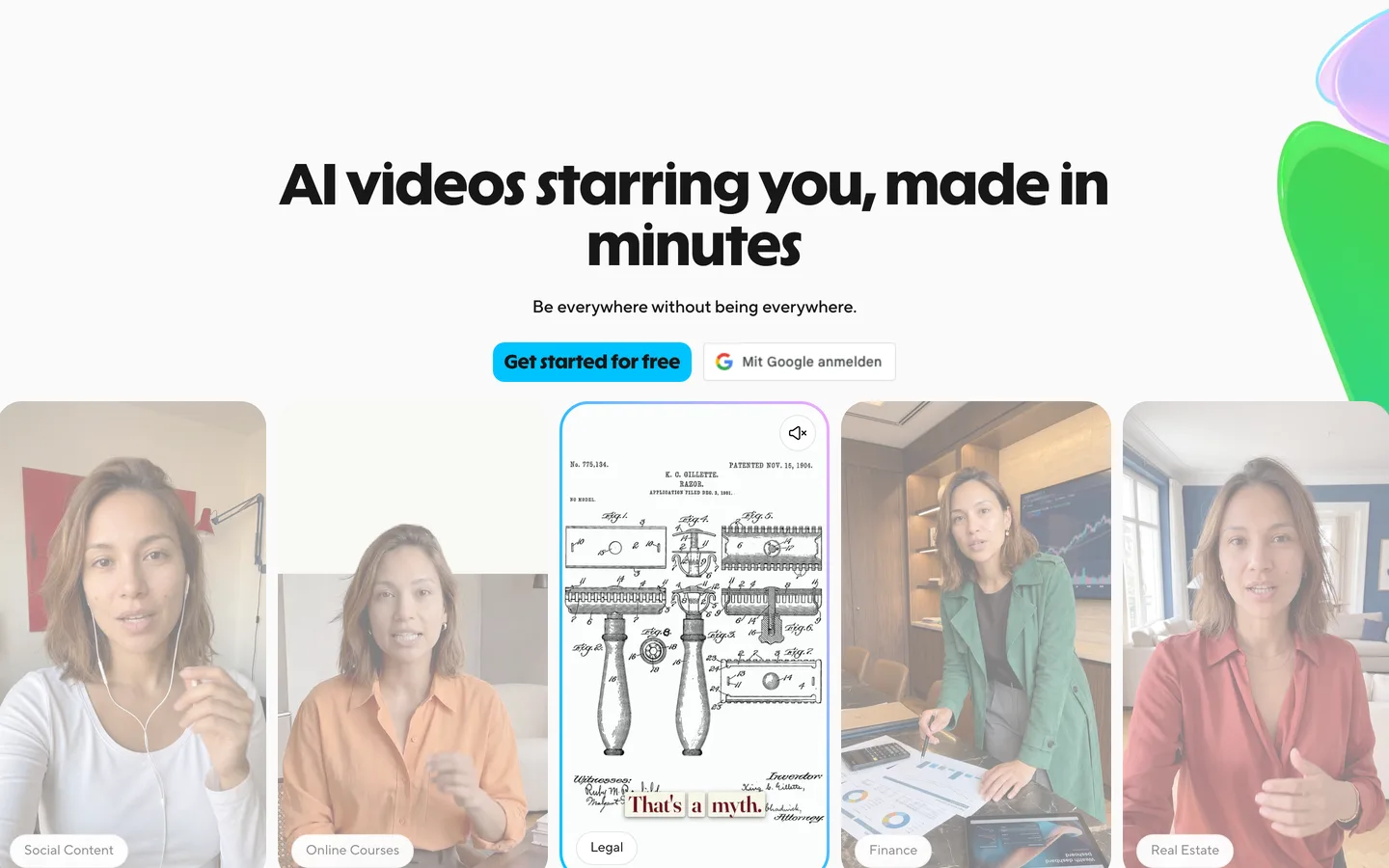 HeyGen homepage as of August 2026