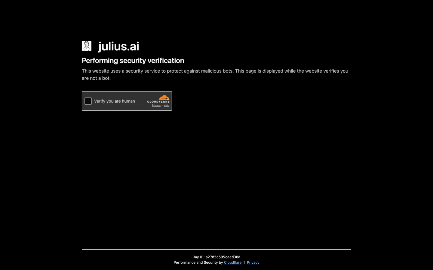 Julius AI homepage as of August 2026