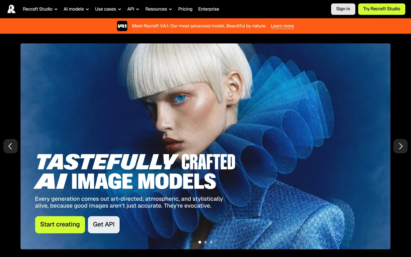 Recraft homepage as of August 2026